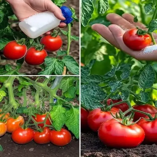 spray tomato plants with epsom salt